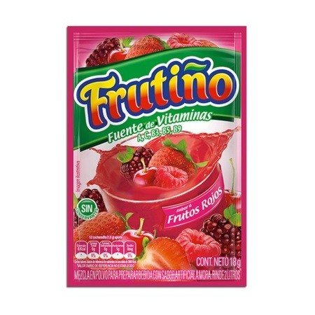 Refresco De Frutos Rojos Frutiño X 18 Gr