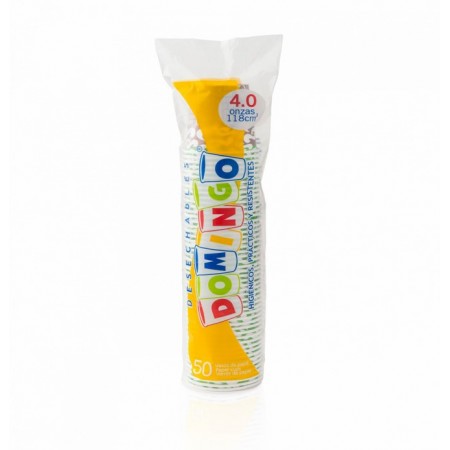 Vaso Desechable Domingo Papel 4Oz *50U