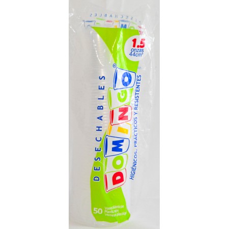 Copa Transparente Domingo 1.5 Onza X...