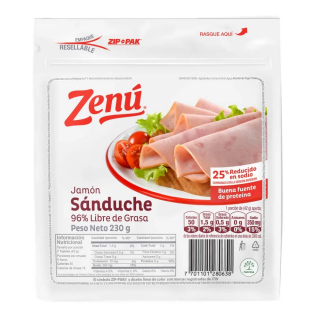 Jamon Zenu Sanduche 230Gr