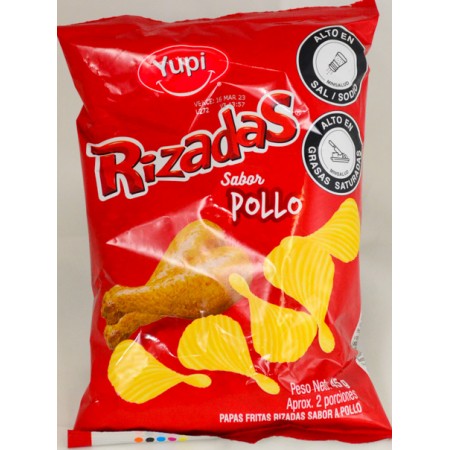 Papa Yupi Rizadas Pollo 45 gr