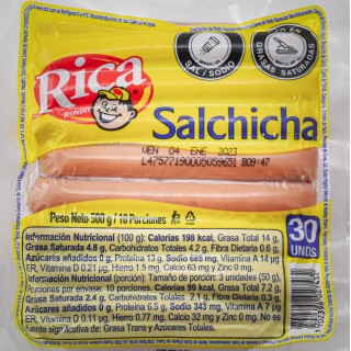 Salchicha Rica 30 Unidades...