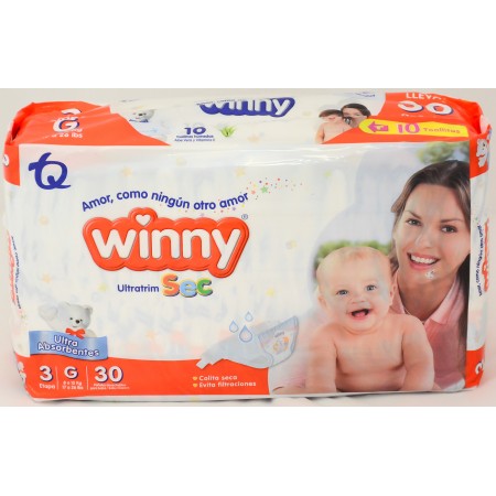 Pañal Winny Etapa 3 Paquete 30 Unidades