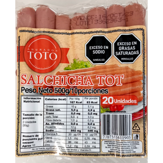 Salchicha Toto 21 Unidades...