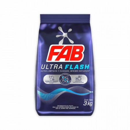 Detergente Fab Ultra Flash 3 Kilos
