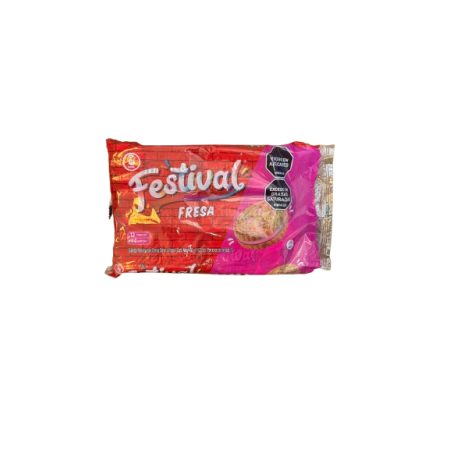 Galleta Festival Fresa Bolsa x 12unds