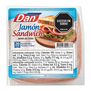 Jamón Dan Sandwich 400 Gr