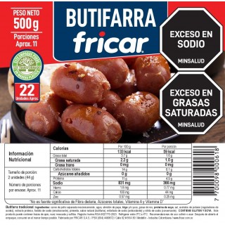 Butifarra Fricar 500 Gr